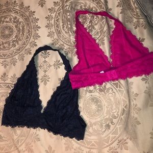 Lace Royal Blue and Hot Pink Bralette